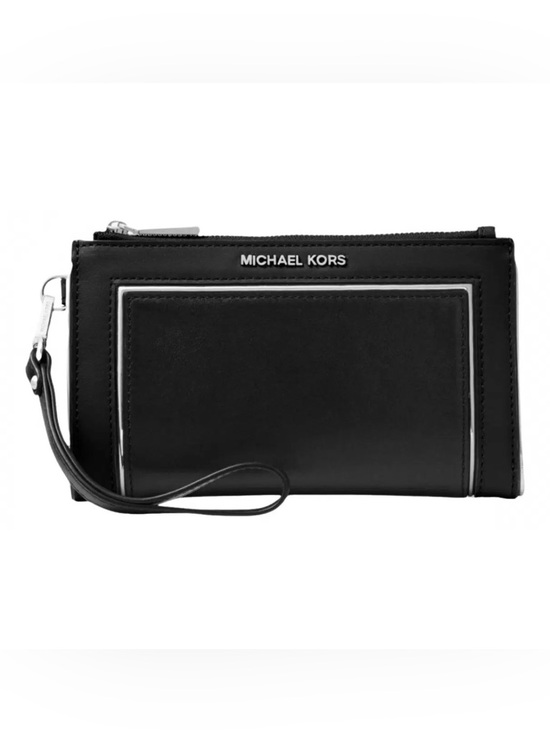 Michael Kors Other - NWT Michael Kors Adele Framed Leather Double Zipper Smartphone Black Wallet